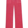 Clothing Juicy Couture | Del Ray Classic Velour Pocketed Bottoms - Pink Glo