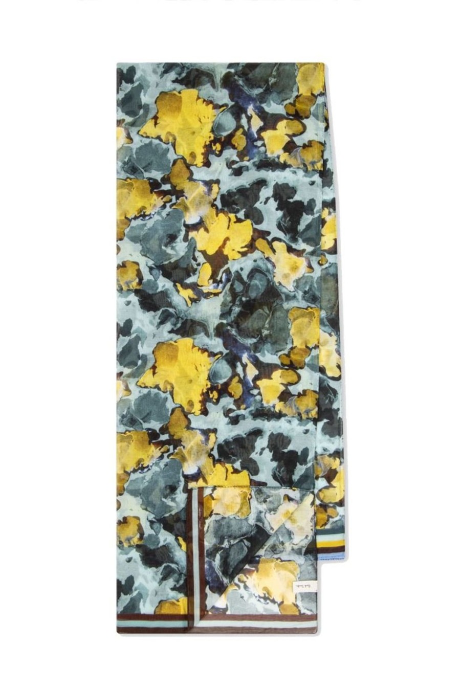 Accessories Paul Smith | Marble Silk Blend Scarf - Blue