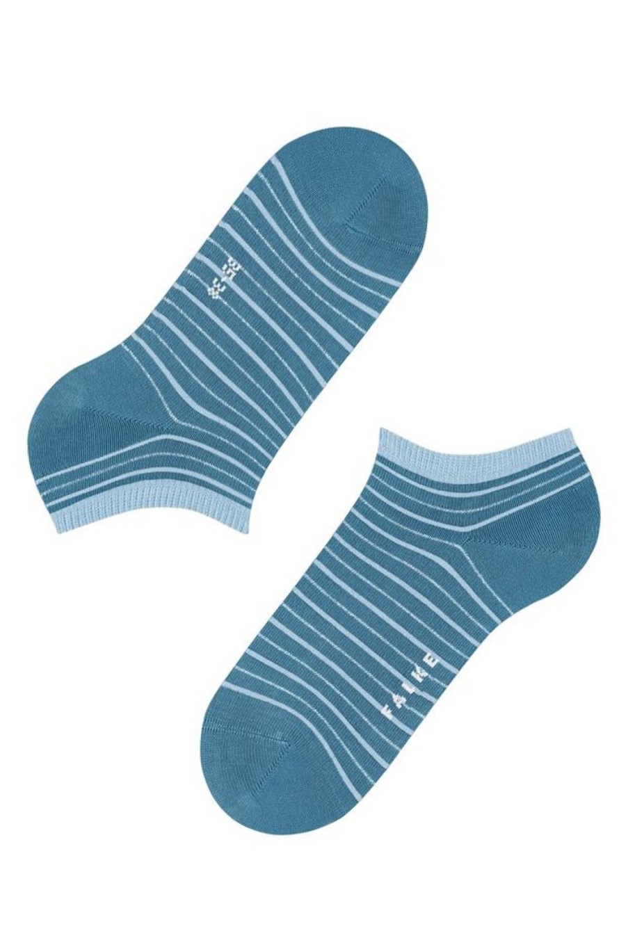 Accessories Falke | Stripe Shimmer Sneaker Socks - Ink Blue