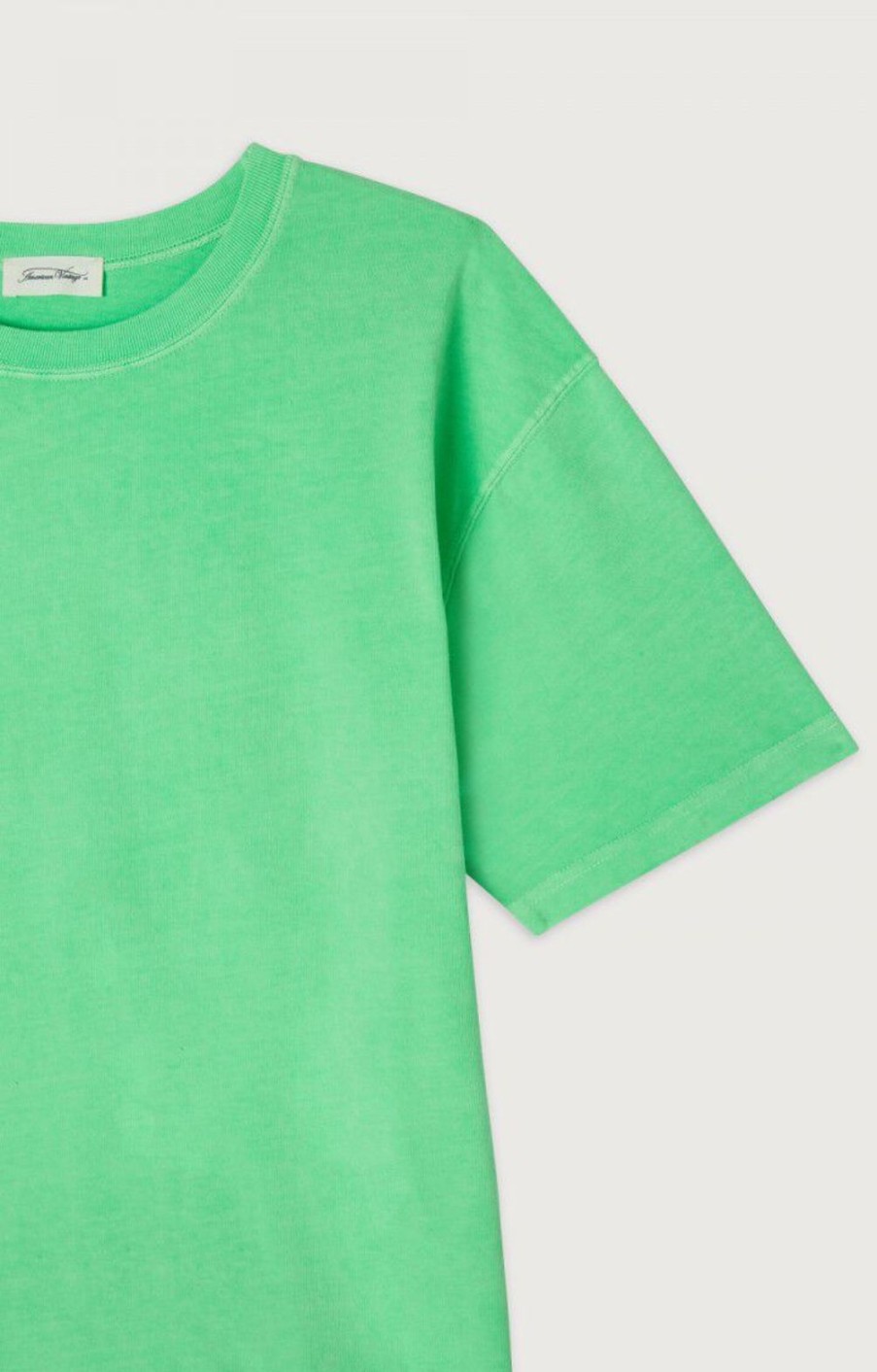 Clothing American Vintage | Fizvalley Short Sleeve T-Shirt - Fluo Green