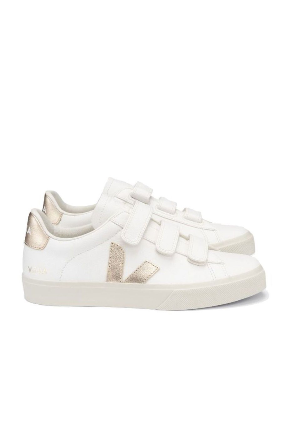 Shoes Veja | Recife Chrome Free Leather Trainers - White Platine