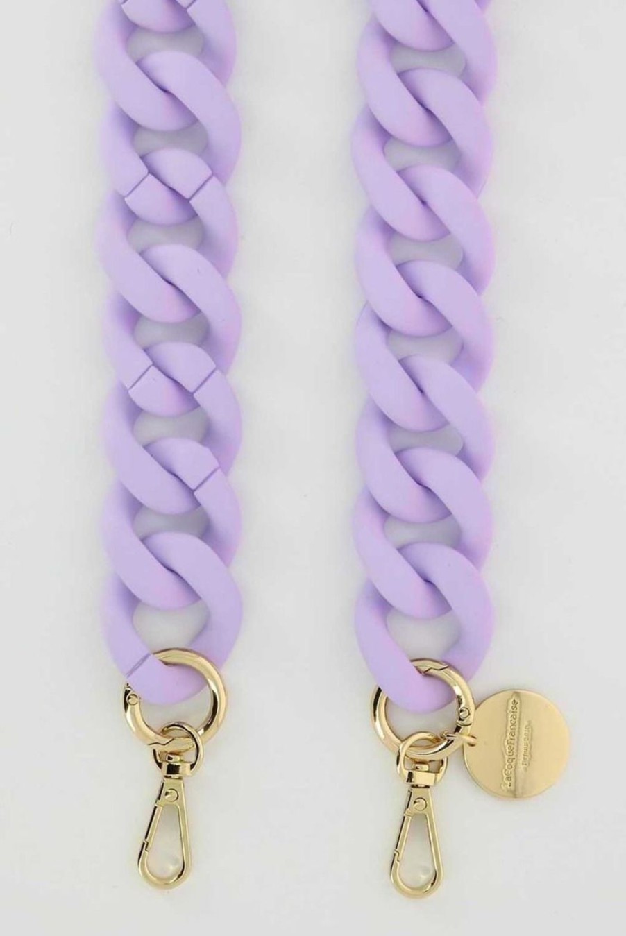 Lifestyle La Coque Française | Alice Chain 120Cm Resin Gold Carabiners - Matte Pastel Lilac