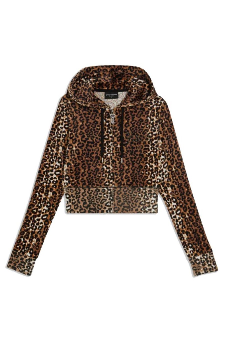 Clothing Juicy Couture | Marissa Classic Velour Hoodie - Leopard