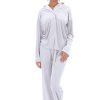 Clothing Juicy Couture | Paquita Velvet Pyjama Shirt - Quite Grey