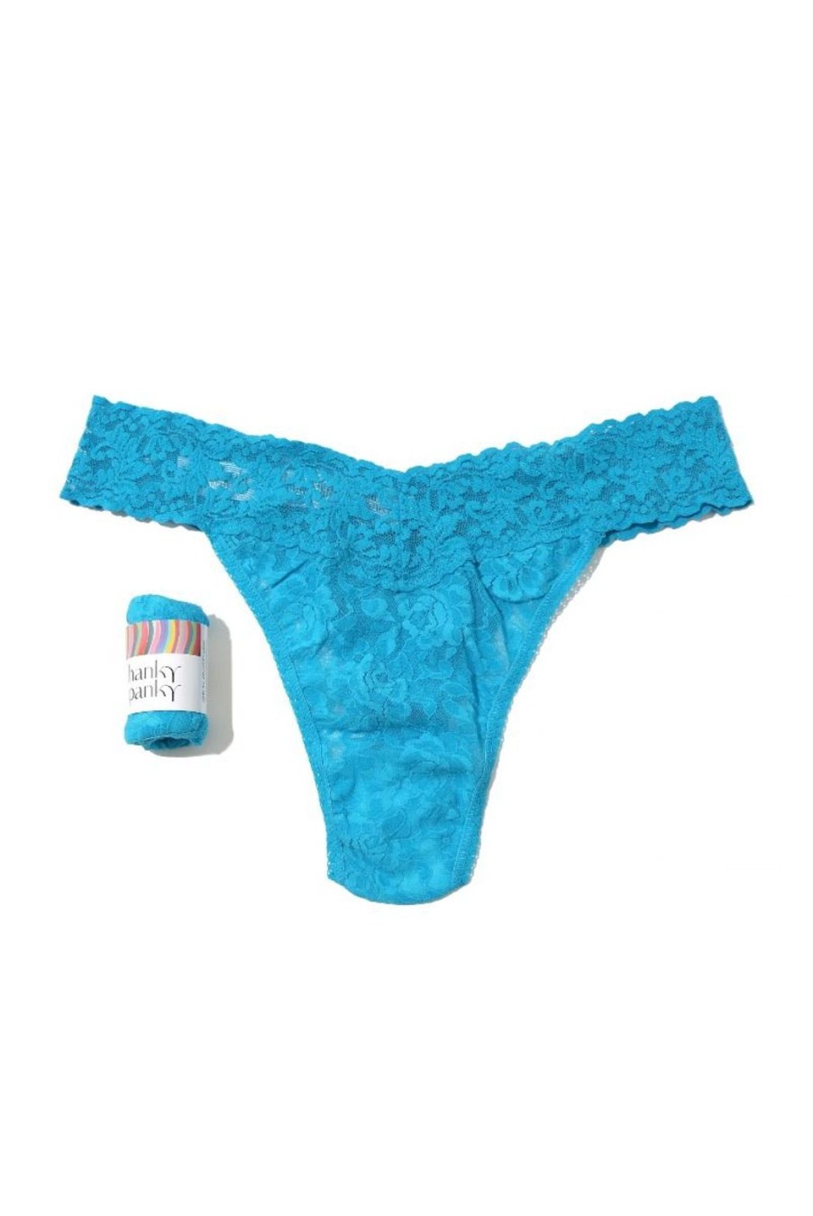 Lifestyle Hanky Panky | Signature Lace Original Rise Thong - Kingfisher Blue