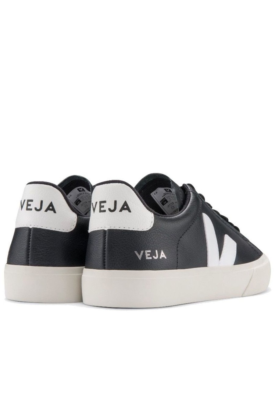 Shoes Veja | Campo Chrome Free Leather Trainers - Black White