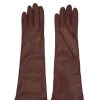 Accessories Weekend MaxMara | Senape Nappa Leather Gloves - Bordeaux