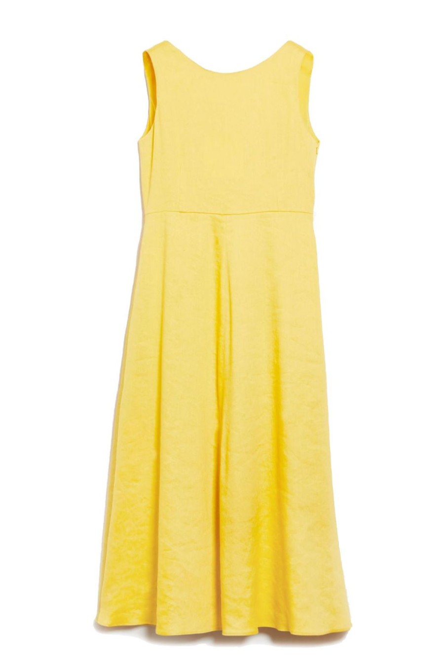 Clothing Weekend MaxMara | Scafati Linen & Viscose Dress - Yellow