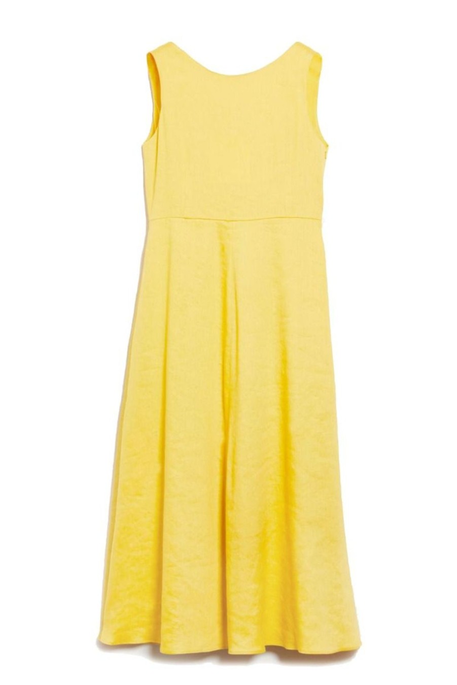 Clothing Weekend MaxMara | Scafati Linen & Viscose Dress - Yellow