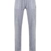 Clothing Juicy Couture | Del Ray Classic Velour Pocketed Bottoms - Silver Marl