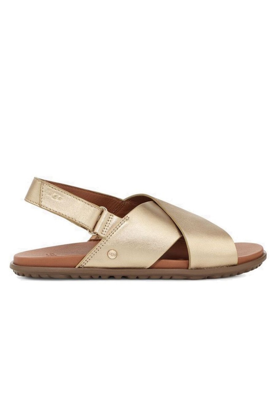 Shoes Ugg | Solivan Slingback Sandal - Pale Gold Metallic