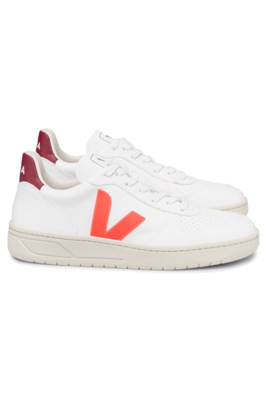 Shoes Veja | V-10 Cwl Trainers - Orange-Fluo Marsala