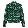 Clothing Baum Und Pferdgarten | Cassandra Cardigan - Green Geometric