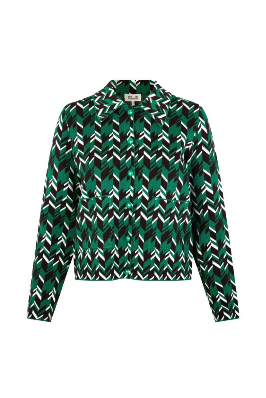 Clothing Baum Und Pferdgarten | Cassandra Cardigan - Green Geometric