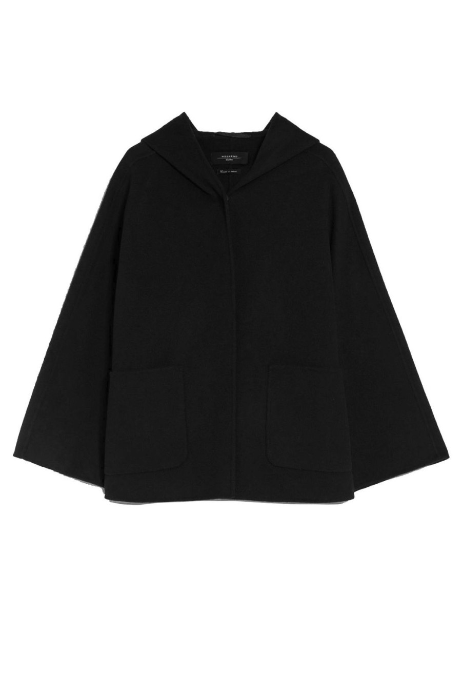 Clothing Weekend MaxMara | Caliga Hooded Wool Cape - Black