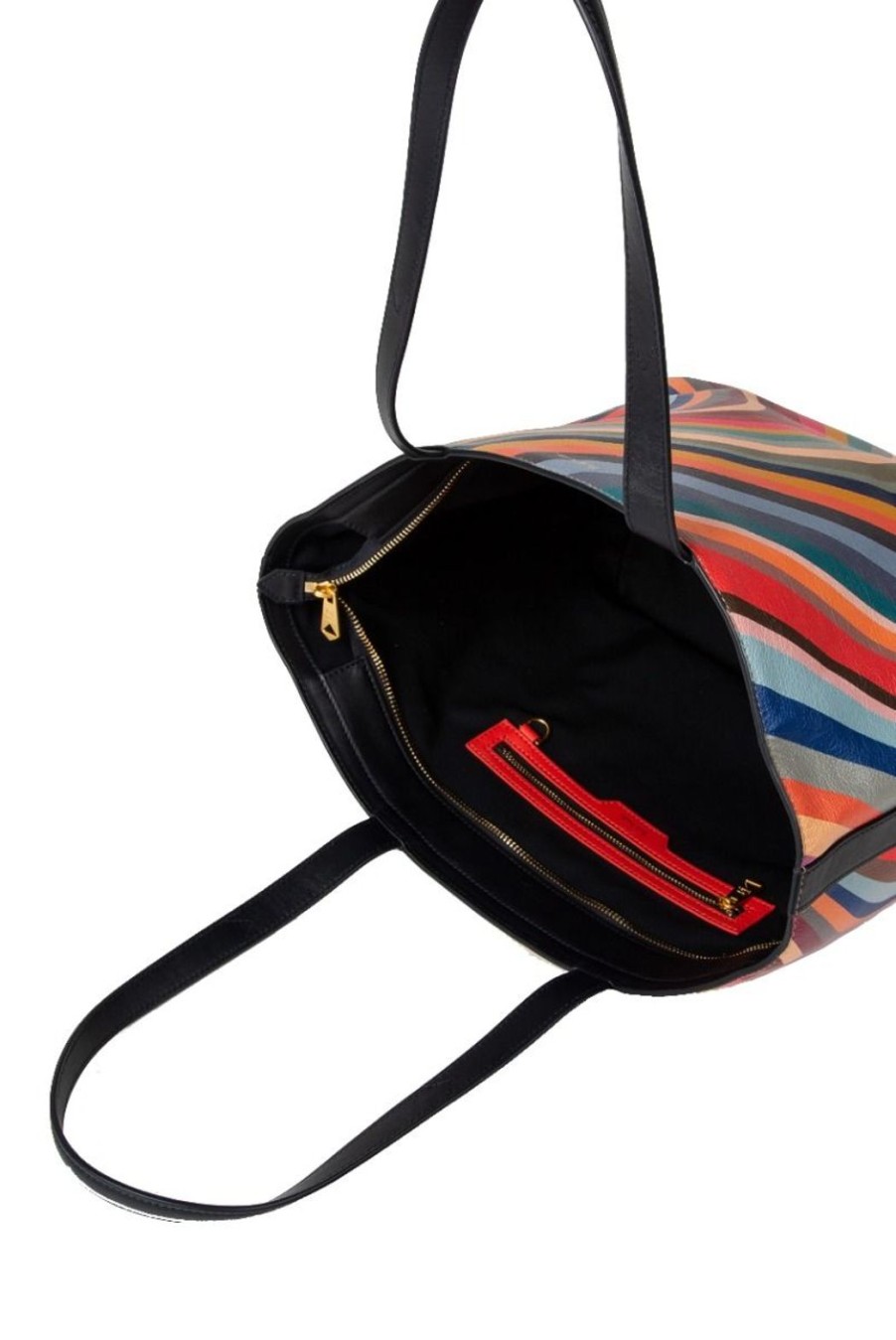 Lifestyle Paul Smith | Swirl Print Leather Tote Bag - Multicolour