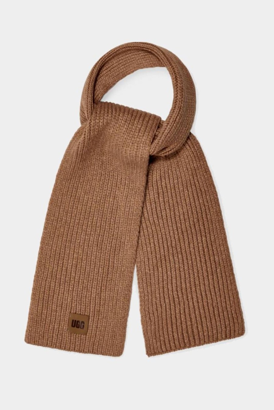 Accessories Ugg | Chunky Rib Knit Scarf - Camel