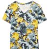 Clothing Paul Smith | Marble V-Neck T-Shirt - Blue