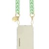 Accessories La Coque Française | Sarah Chain 120Cm Resin Gold Carabiners - Matte Pastel Green