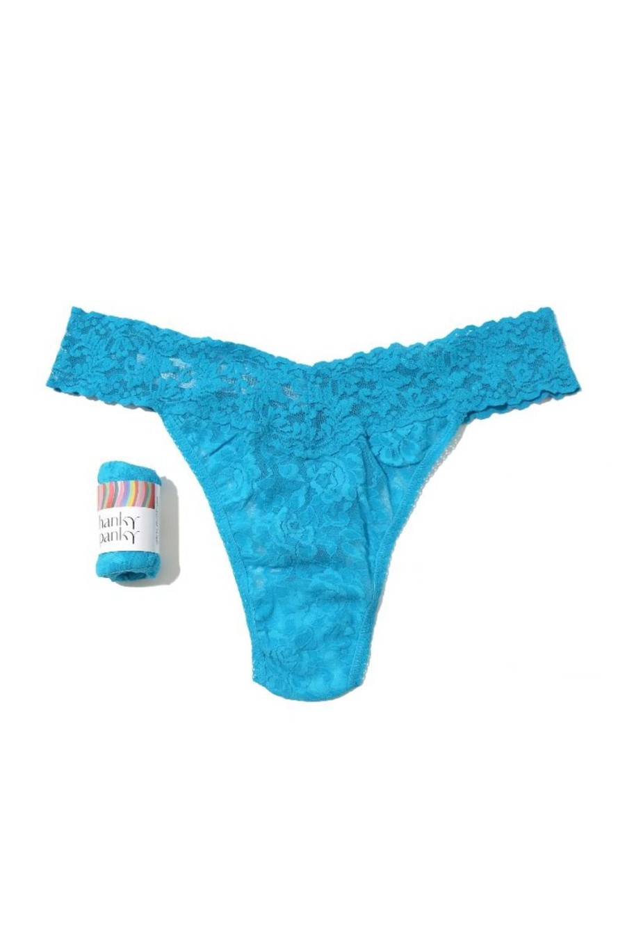 Clothing Hanky Panky | Signature Lace Original Rise Thong - Kingfisher Blue