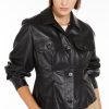 Clothing Weekend MaxMara | Tabarin Soft Leather Jacket - Black