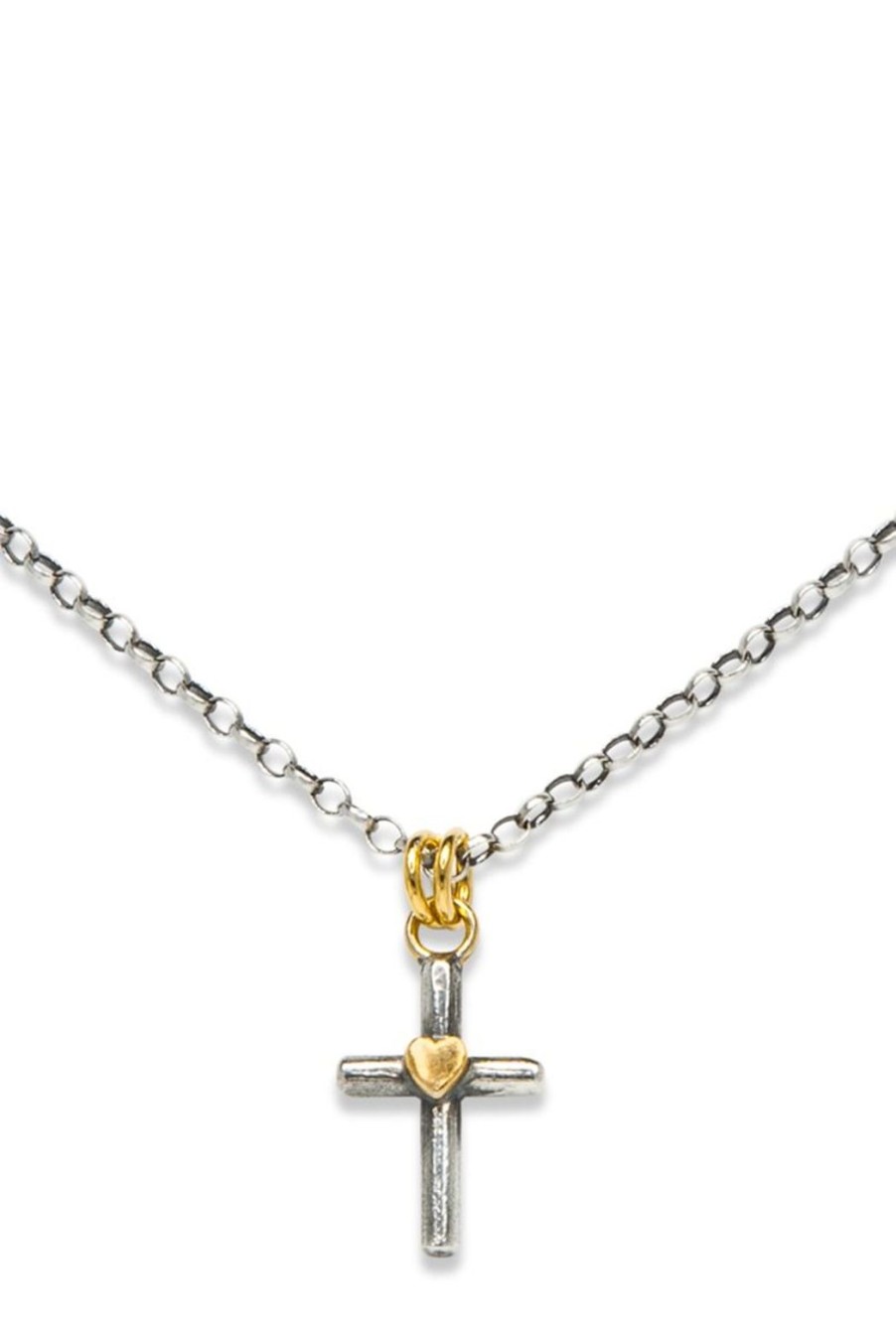 Accessories Sophie Harley | Tiny Cross Necklace - 18 Inch Chain