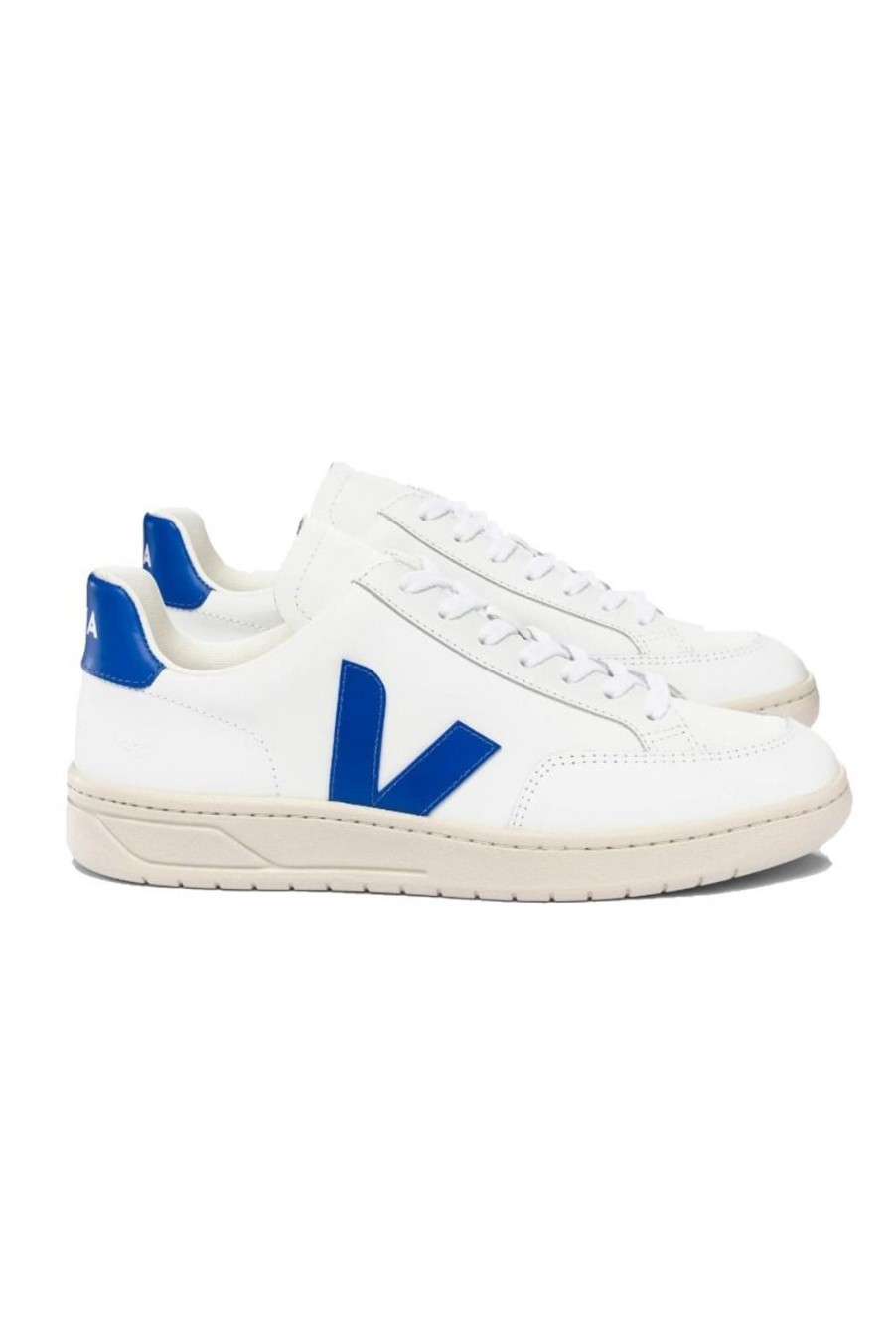 Shoes Veja | V-12 Leather Trainers - White Paros