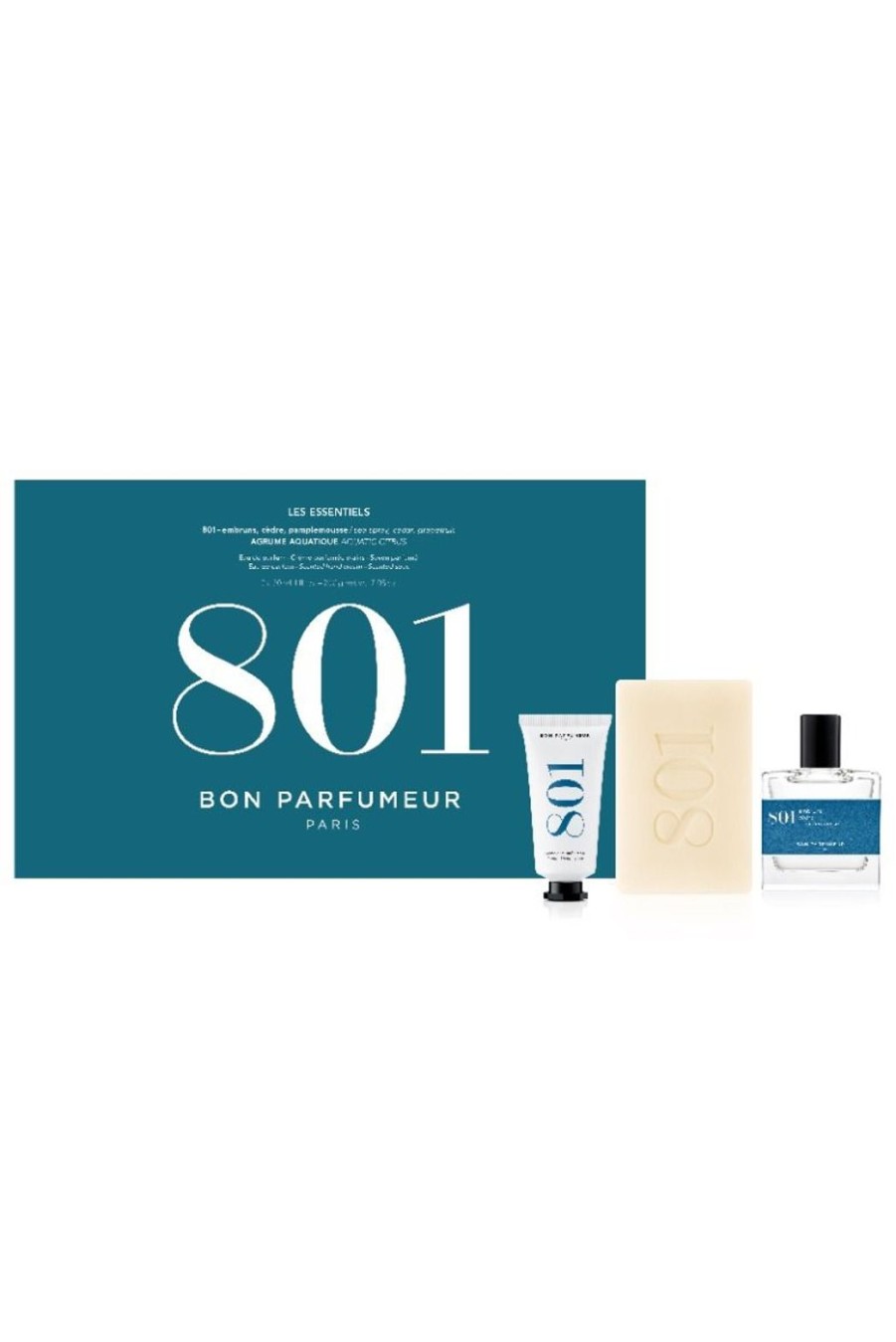 Beauty & Perfume Bon Parfumeur | 801 Les Essentiels Hero Gift Set - Sea Spray, Cedar & Grapefruit