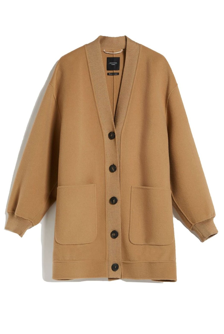 Clothing Weekend MaxMara | Zelma Long Wool Cardigan - Camel