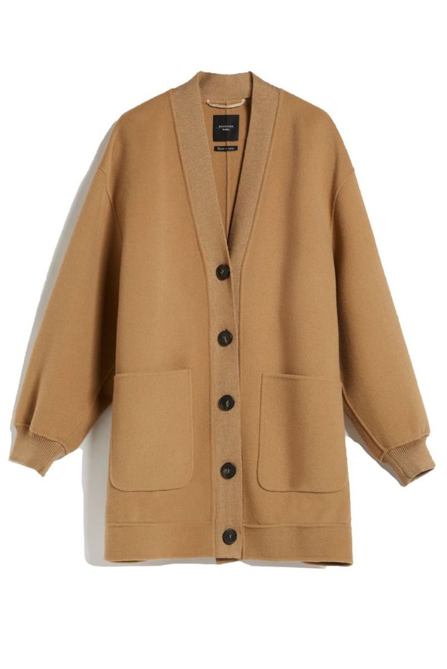 Clothing Weekend MaxMara | Zelma Long Wool Cardigan - Camel