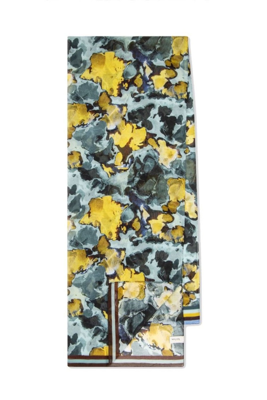 Lifestyle Paul Smith | Marble Silk Blend Scarf - Blue