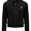 Clothing Juicy Couture | Arched Diamante Classic Velour Zip Hoodie - Black