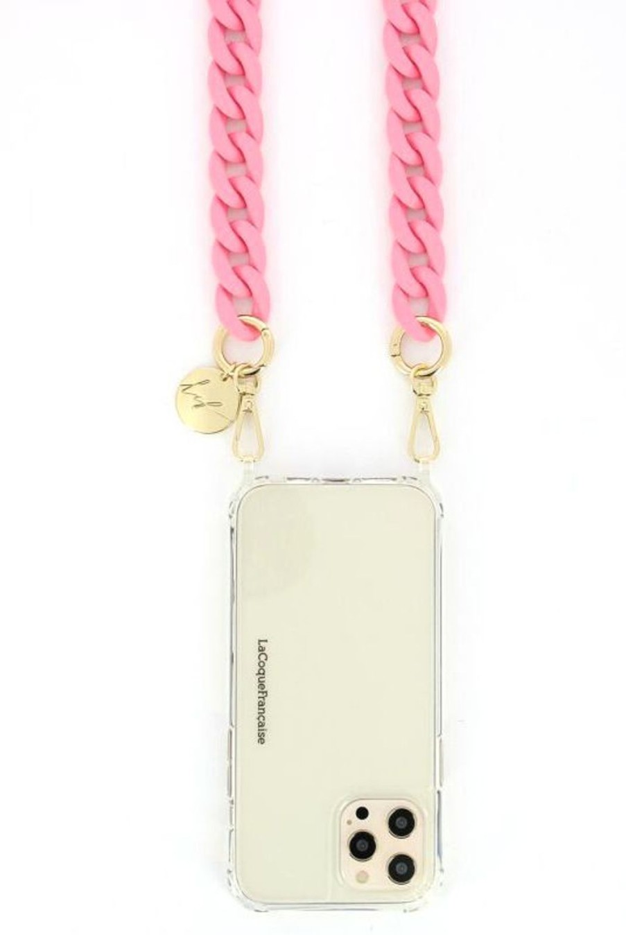 Lifestyle La Coque Française | Sarah Chain 120Cm Resin Gold Carabiners - Matte Pink