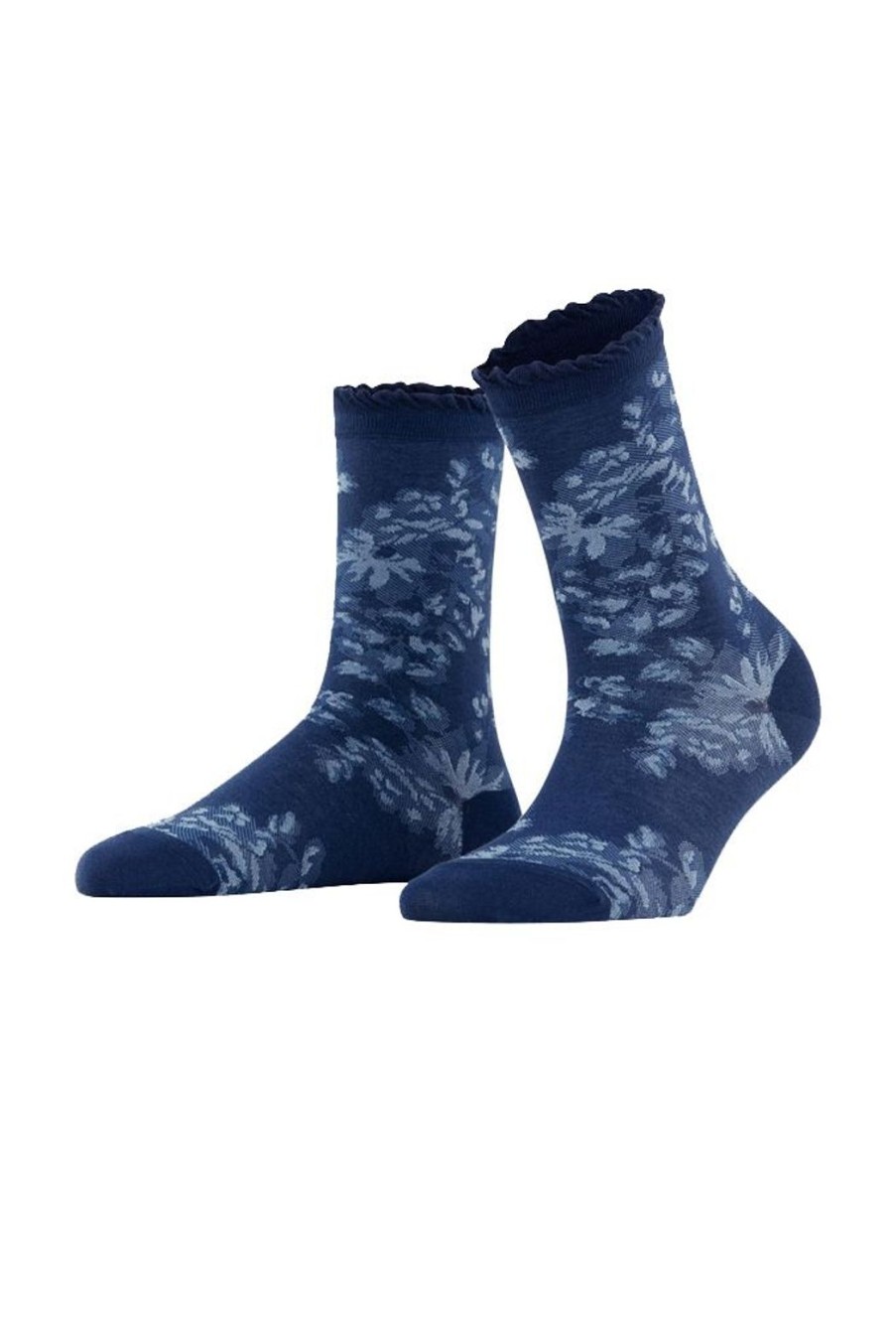 Accessories Falke | Gentle Socks With Ruched Cuffs - Night Blue