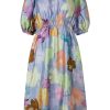 Clothing Stine Goya | Elizabeth Dress - Filigran Flower Blue