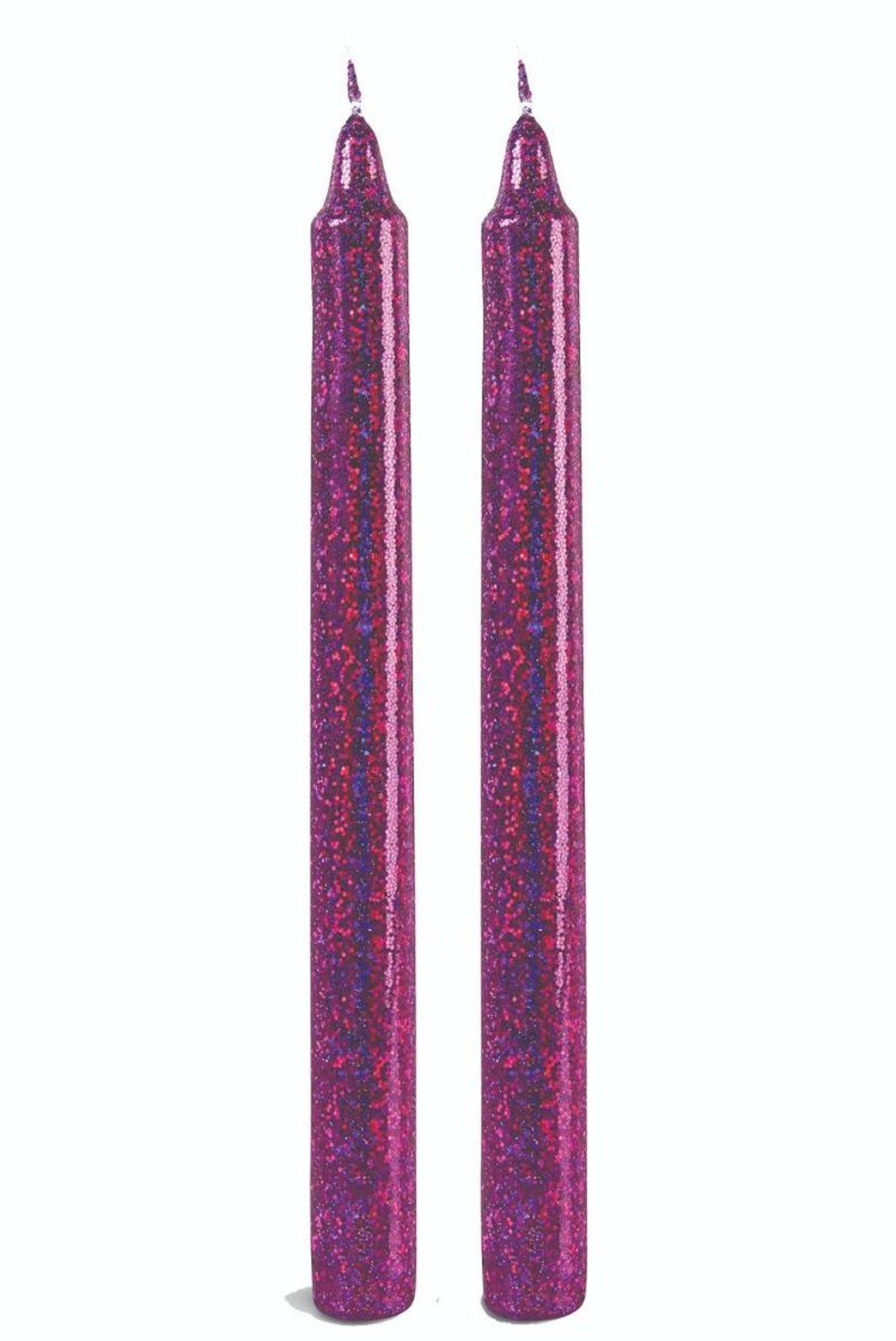 Lifestyle & Klevering | Two Glitter Candles - Violet