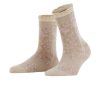 Accessories Falke | Gentle Socks With Ruched Cuffs - Cafe Latte