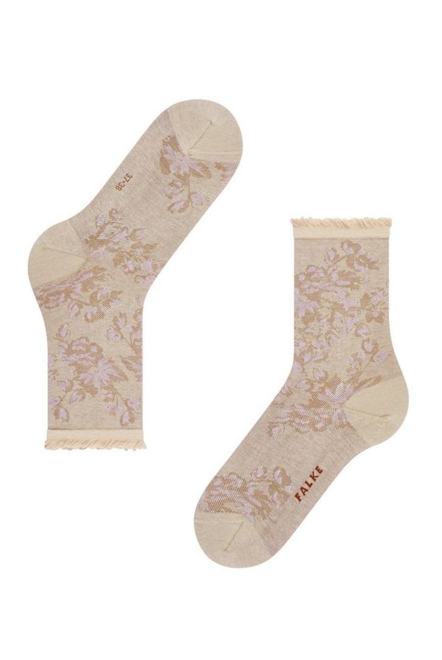 Accessories Falke | Gentle Socks With Ruched Cuffs - Cafe Latte