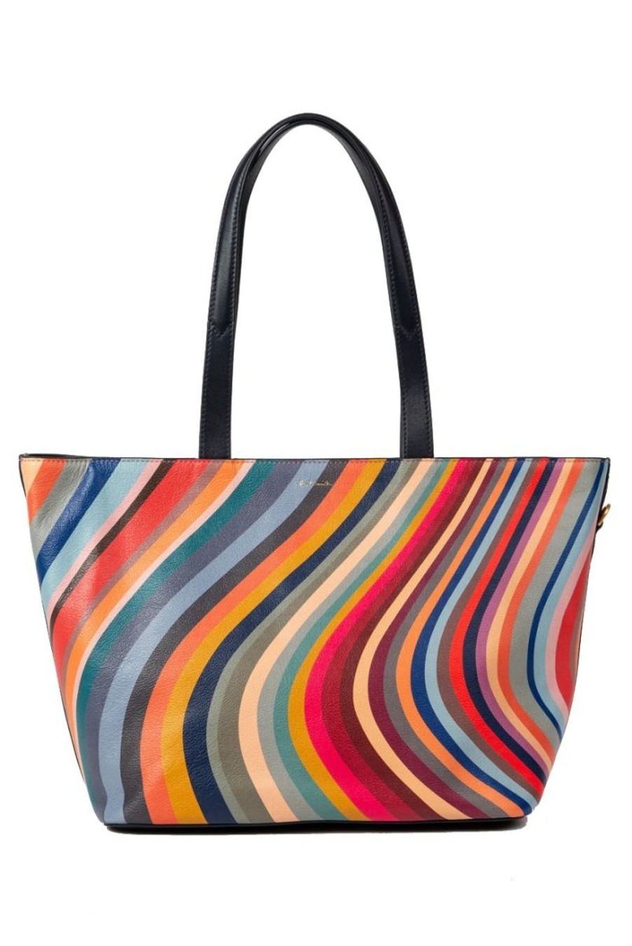 Accessories Paul Smith | Swirl Print Leather Tote Bag - Multicolour