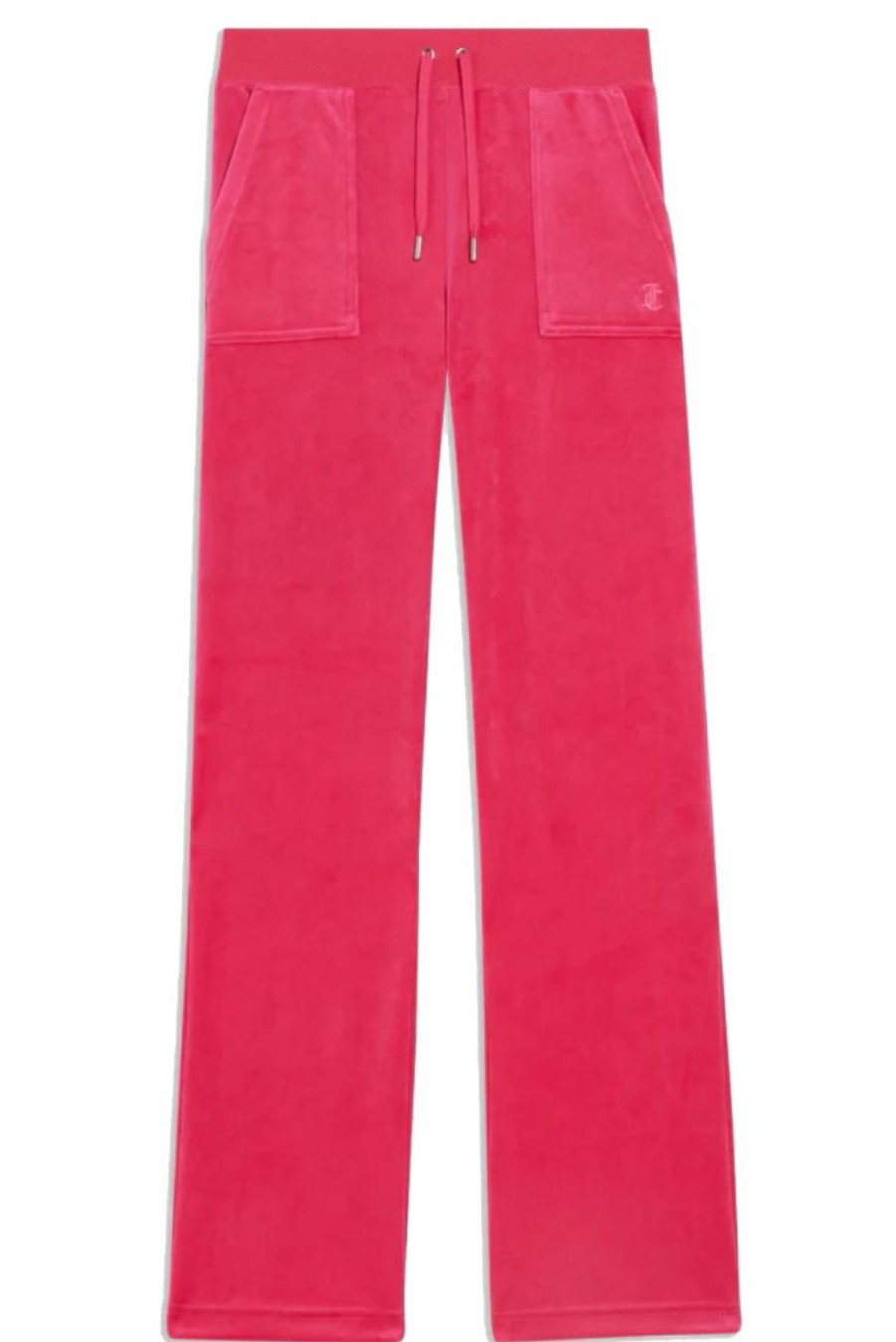 Clothing Juicy Couture | Del Ray Classic Velour Pocketed Bottoms - Pink Glo