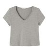 Clothing American Vintage | Sonoma V-Neck T-Shirt - Heather Grey