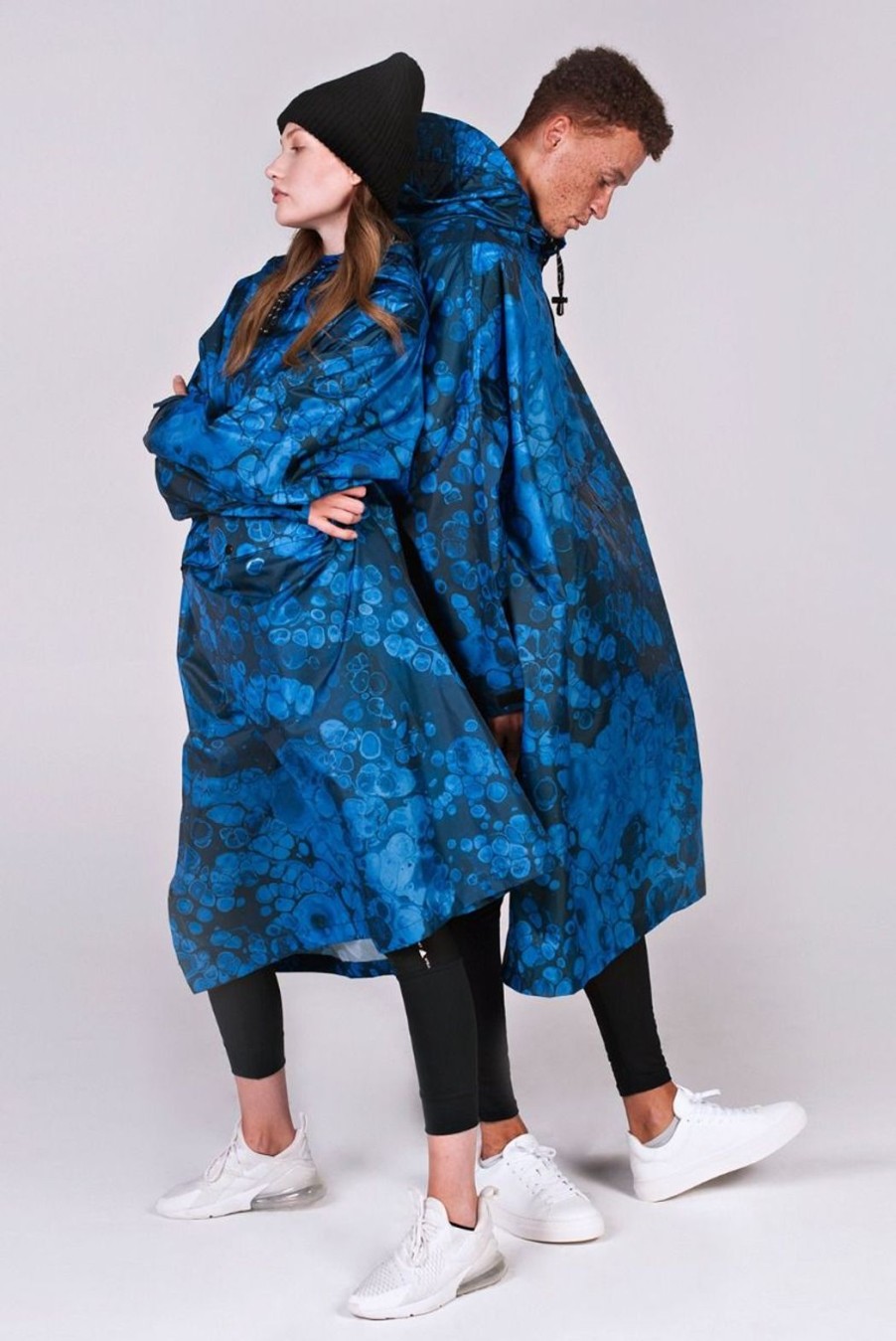 Party Wear Rainkiss | Rain Poncho - Blue Bubbles