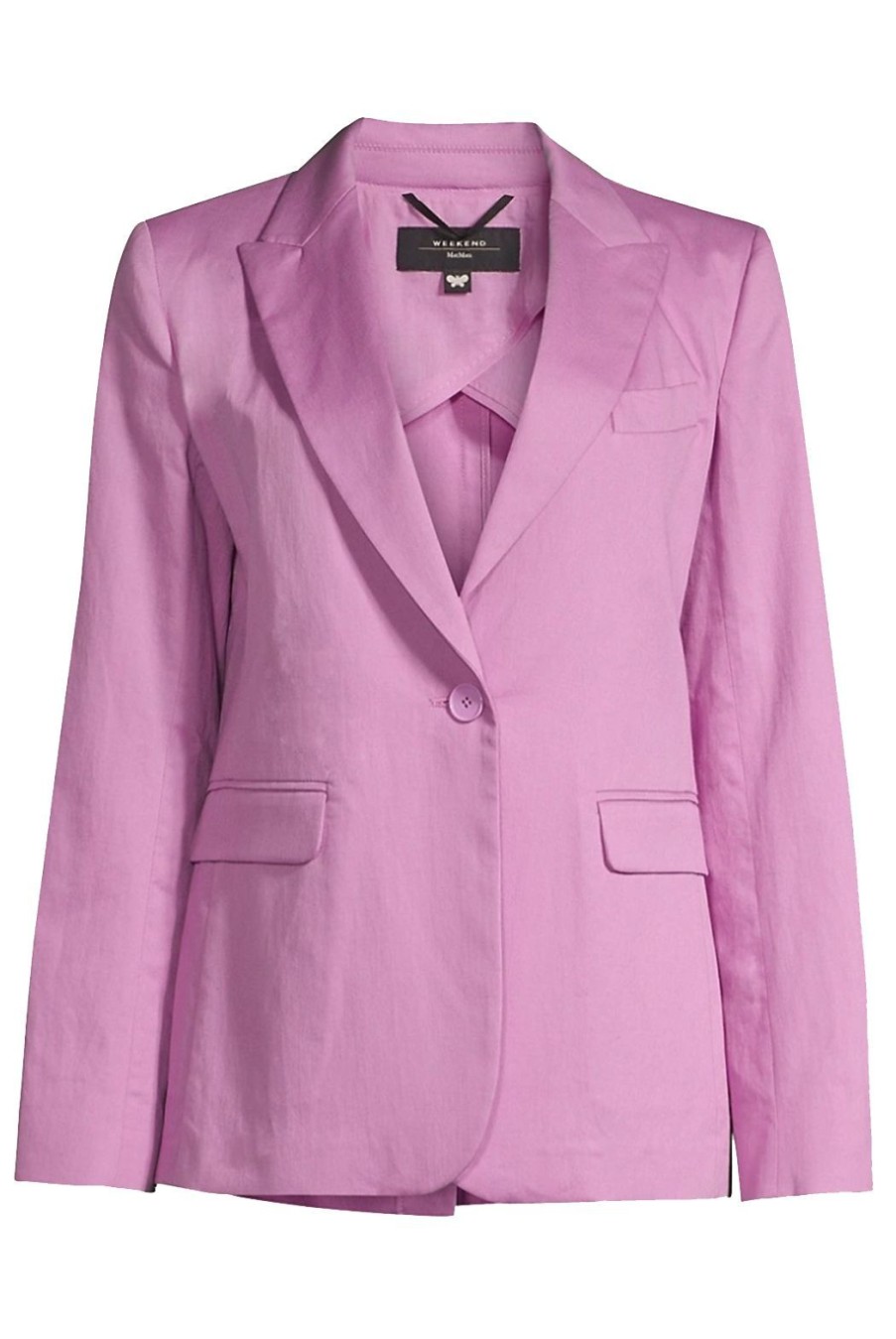 Clothing Weekend MaxMara | Gelosia Cotton & Linen Blazer - Lilac