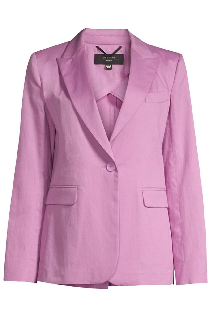 Clothing Weekend MaxMara | Gelosia Cotton & Linen Blazer - Lilac