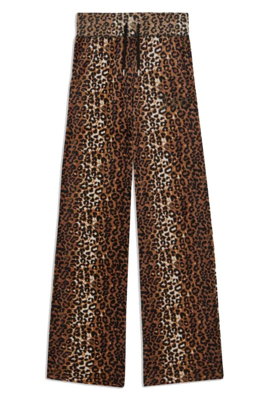 Clothing Juicy Couture | Bexley Classic Velour Wide Leg Bottoms - Leopard