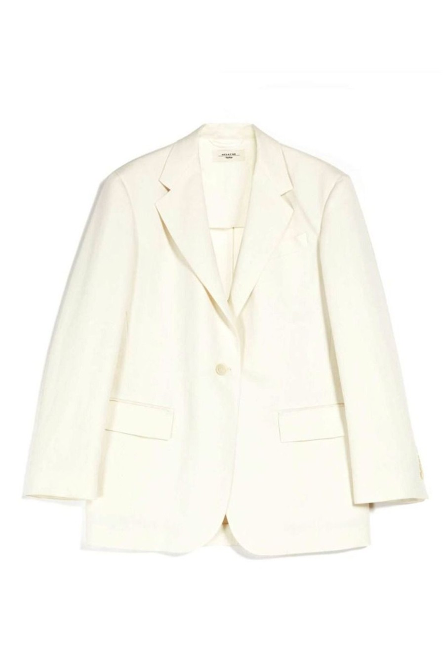 Clothing Weekend MaxMara | Papaile Viscose & Linen Blazer - Ivory