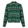 Clothing Baum Und Pferdgarten | Cassandra Cardigan - Green Geometric