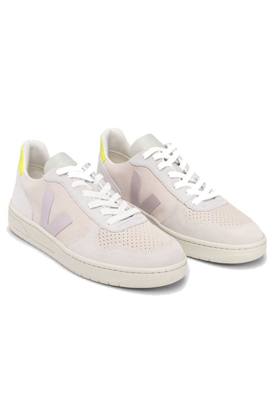 Shoes Veja | V-10 Suede Trainers - Sable Parme