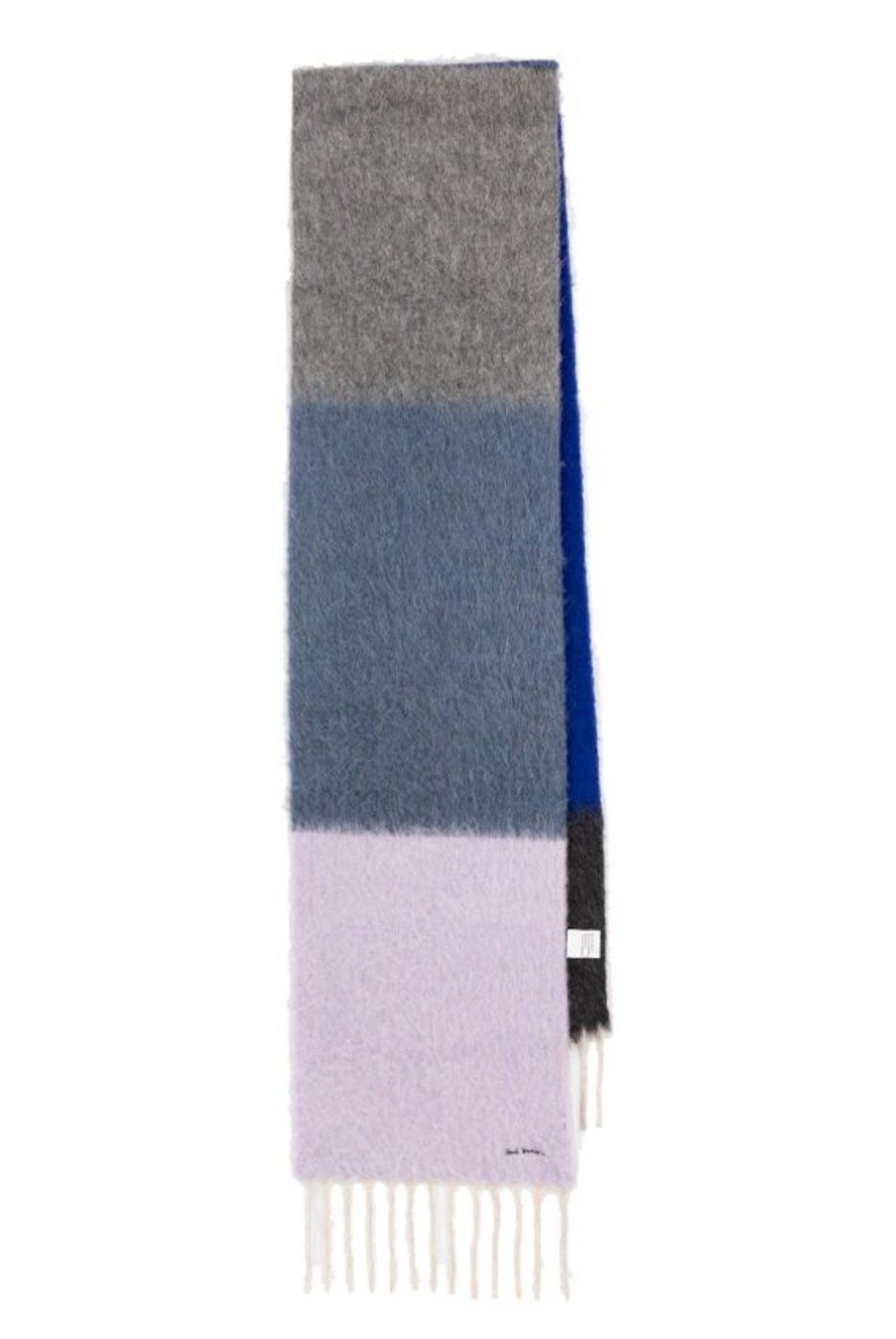 Accessories Paul Smith | Colour Block Fuzzy Scarf- Blue