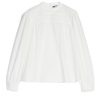 Clothing Weekend MaxMara | Laringe Cotton Poplin Blouse - White